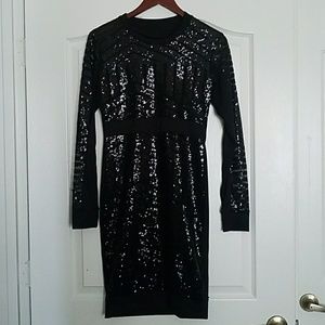 Sexy Black Sequin Dress